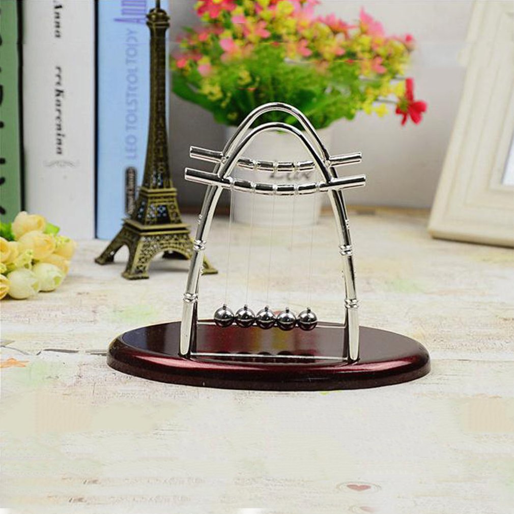 ! Hotton 'S Cradle Steel Balance Ball Natuurkunde Science Pendulum Desktop Nieuw