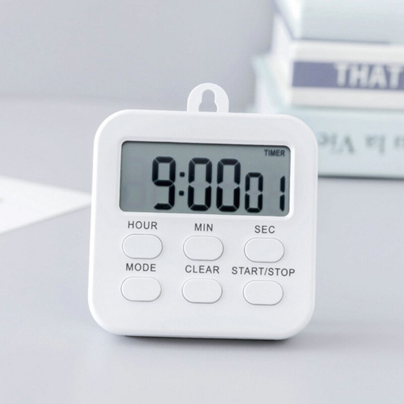 Digital Kitchen Timer with Mute/Loud Alarm Switch ON/Off Switch 24 Hour Clock &amp; Alarm Memory Function Count Up &amp; Down