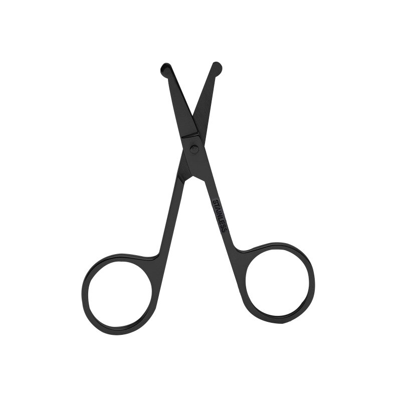 Tijeras de seguridad para pelo de nariz redondeada, recortadora multiusos, punta redonda, pelo Facial, cejas, barba, bigote, recorte LJ61, 2 uds.