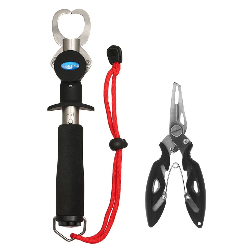 15kg/33LB Weight Portable Fishing Grip Stainless Steel Handle Grab Carp Fish Lip Gripper Fishing Tackle Tool Alicate De Pesca