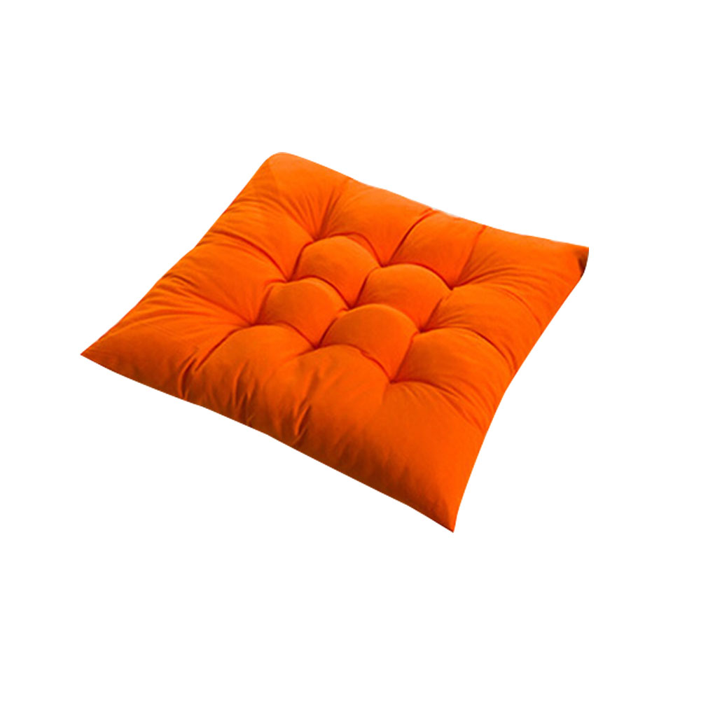 Zachte dikke kussen stoelkussen effen kleur gebonden touw stoelkussen eetkamer keuken kantoor huisdecoratie stoelkussen decoratie: Oranje