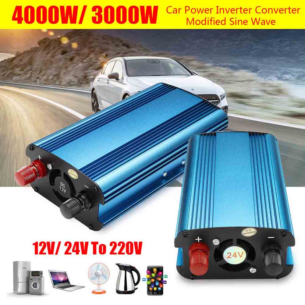 3000W/4000W inversor de energía Solar del coche DC 12/24V a AC 220V modificado convertidor de onda sinusoidal JHP-mejor