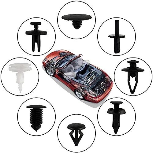 100 Uds. Clip de sujeción automático mixto, pasador de retenedor de empuje para carrocería de coche, remache, parachoques, Panel embellecedor de puerta, Kit de sujetador, accesorios para coche