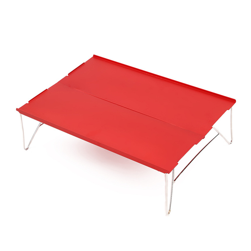 JayCreer Portable Camping Fishing Table Ultralight Folding Picnic Dining Table Laptop Table Notebook Desk Table: Red