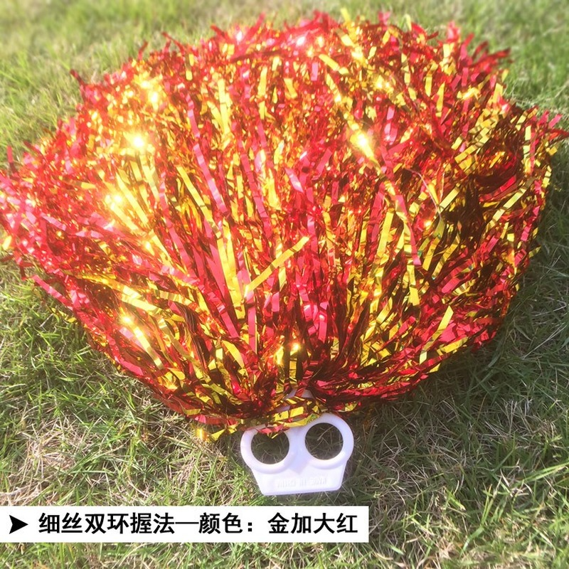 25-30CM Girl Pom Poms Sparkly Filament Hand Flower Cheerleader Holding Pompom Cheerleader Flower Ball Dance Game Cheer Props