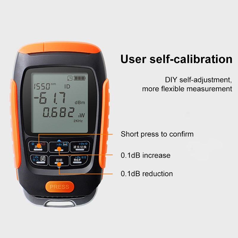 Onti 4in1 Li-Lion Batterij Optische Power Meter Visual Fault Locator Netwerkkabel Test Glasvezel Tester 5Km 15Km 30Km Vfl