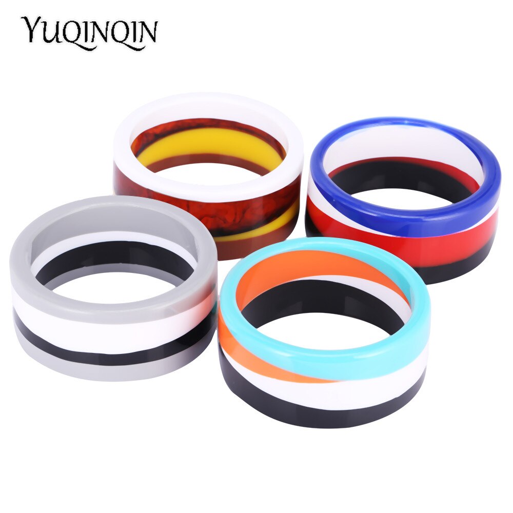 Vintage Acrylic Cuff Bracelets Bangles for Women Statement Colorful Resin Simple Bracelet Charm Party Jewelry