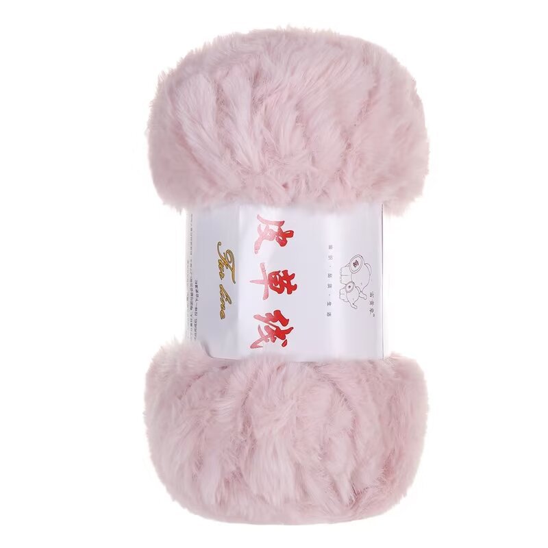 1Pc 100g Super Chunky Bont Garen voor hand breien pluizig zacht warm Gehaakte lijn om trui jas Sjaal Hoed lange pluche draden: Bruin