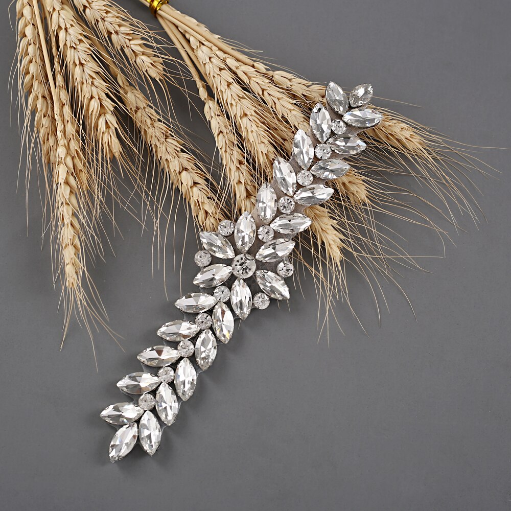 ZMS69 Luxe Bruiloft Riemen Bruids Kralen Riem Strass Sash Trouwjurk Bruid Accessoires Zilveren Diamant Bruidsmeisje Riemen