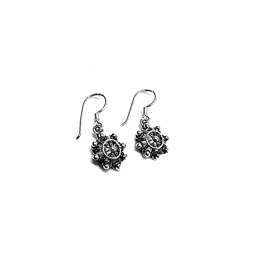 Boucles d'oreilles argent Sterling 925m long charro rouillé petit zip hippie femme