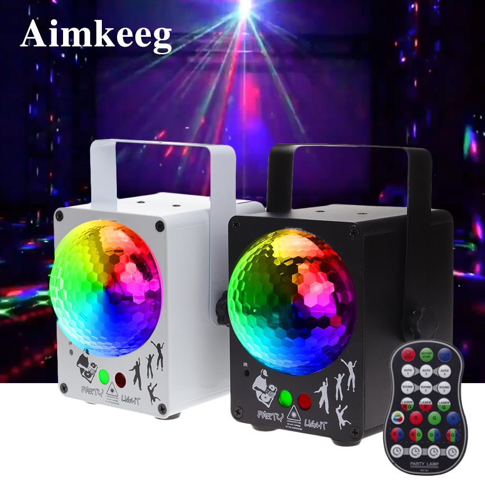 Aimkeeg Led Disco Laserlicht Rgb Projector Stage Party Verlichting Dj Verlichting Effect Voor Thuis Bruiloft Kerst Decoratie