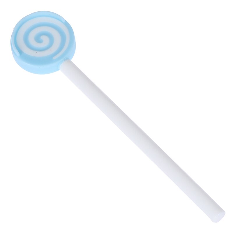 1Pc Lollipop Baby Tongue Cleaning Brush Child Tongue Scraper Cleaner Baby Care Christmas Baby Kids: sky blue