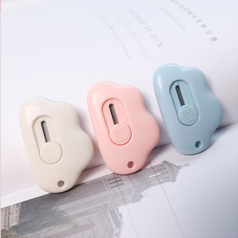 Mini Cloud Portable Utility Knife Paper Cutter Cutting Paper Razor Blade for School Office Stationery Cutting Supplies