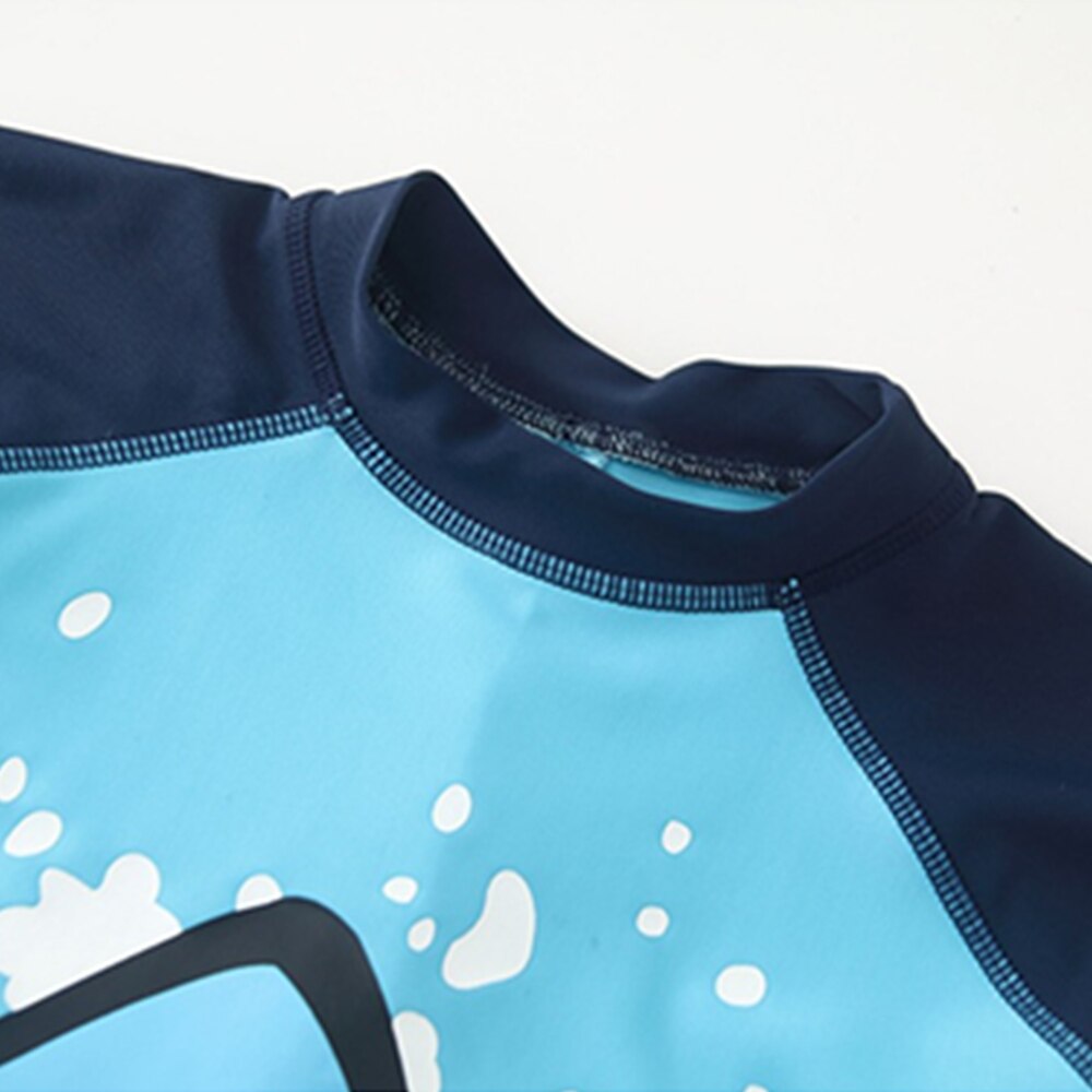 Conjunto de traje de baño con estampado de animales de dibujos animados para niños, traje de baño de dos piezas para surfear a la para niños, traje de baño para niños RL2