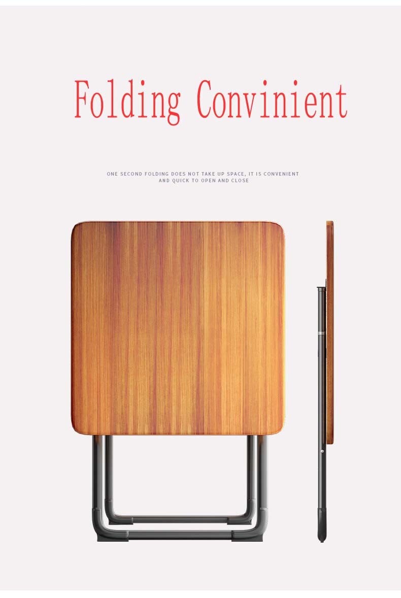 folding multi function table desk: wood color