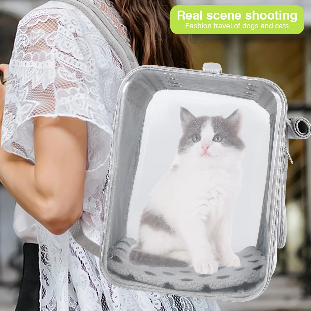 Cat/dog Backpack Carrier Large Pet Backpack Carrier, 17lbs Load-Bearing Ventilated Dog Backpack Carrier for Small Dogs