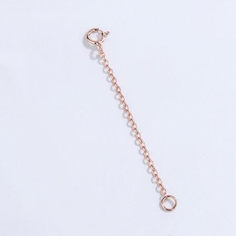Chaîne d'extension de collier en argent Sterling 925, 2 pièces, Bracelet en vrac, chaînes étendues, Extension de queue pour bricolage, résultats de fabrication de bijoux: S / Rouge