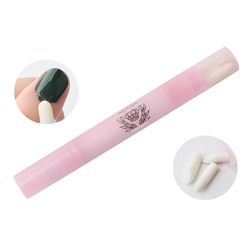 1pc Nail Polish Remover Pen with 3 Pen Points UV Gel Cleaner Edge Corrector Pen Manicure Cleaning Pen Nail Art: Pink