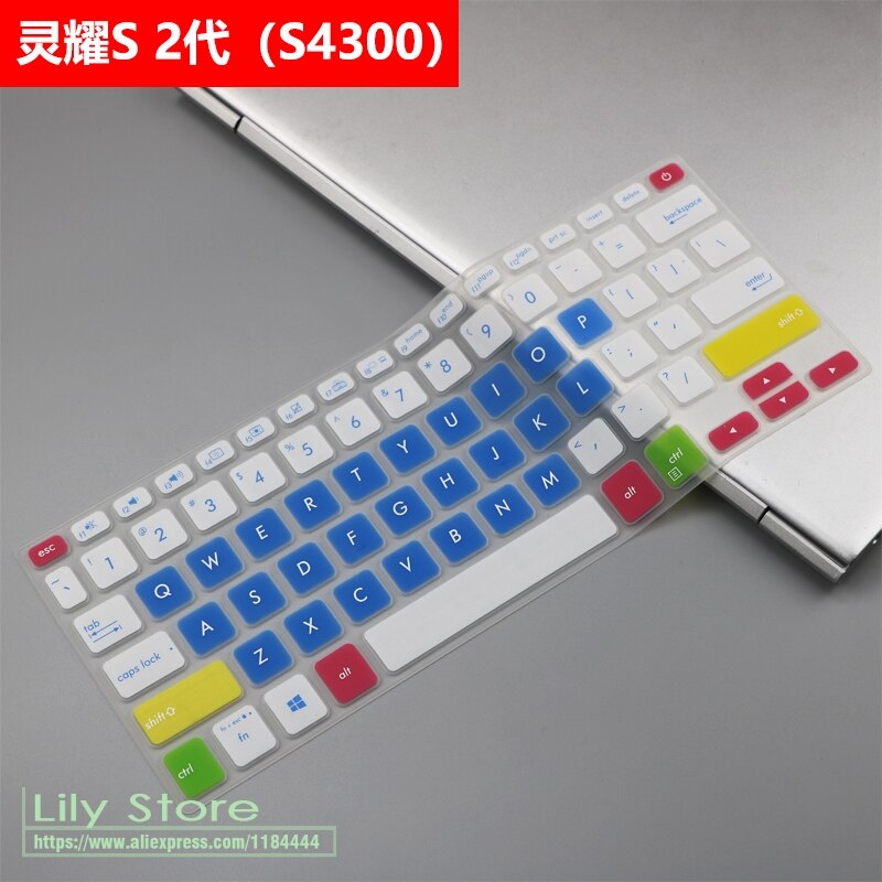 Laptop Keyboard Cover - Ultra-thin Silicone Skin for Asus Vivobook 14 X420 Series - Waterproof & Dustproof: Candy Blue