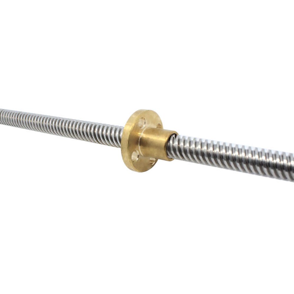 T16 śruba pociągowa 100mm 150 200 250 300 350 400 450 500 600 1000mm Picth 4mm ołowiu 4mm śruba trapezowa z mosiężna nakrętka