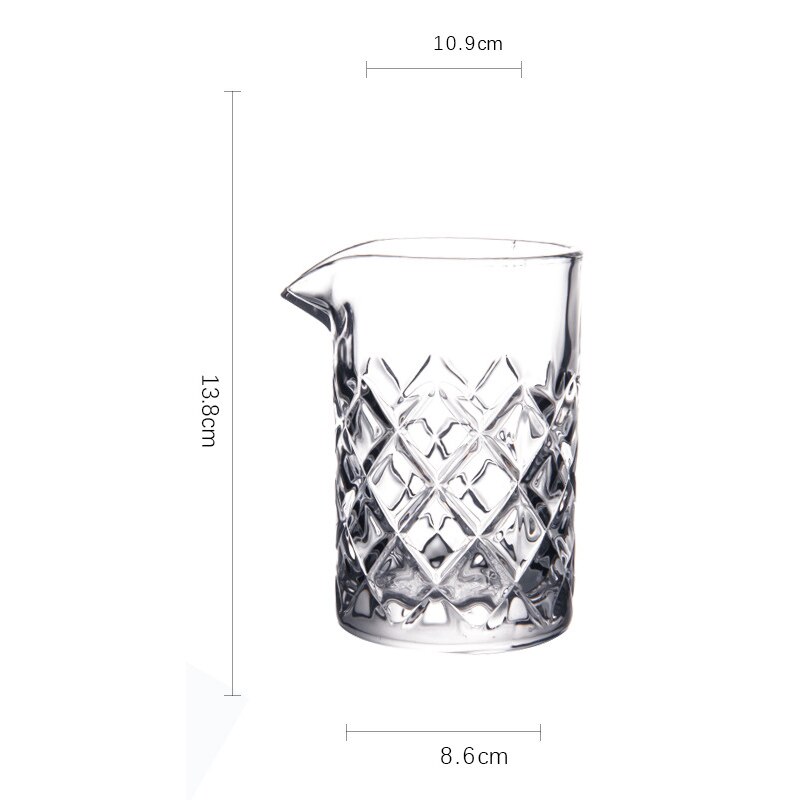 DEOUNY Engraved Cocktail Mixing Glass For The Bartender Crystal Wine Cup Bar Tools 700ML 500ML: E