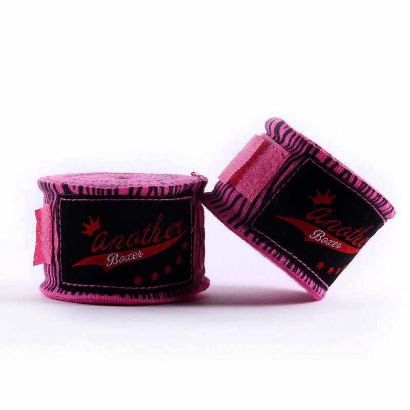 Håndbind bandage 5m længde træningsbind boksning sport multi farver muay thai håndbind håndledsstøtte: Lyserød 2