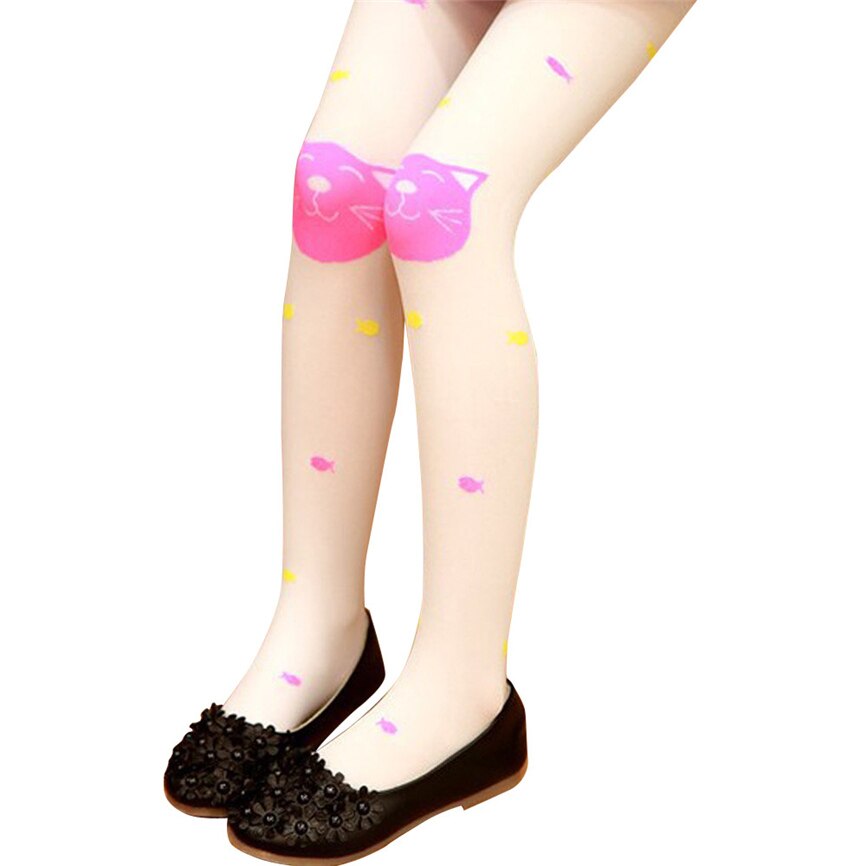 Socks Baby Winter Autumn Girl Tights Bearded Girl Knitted Stocking Baby Pantyhose Baby Stockings Tights For Girls 3-10T: White