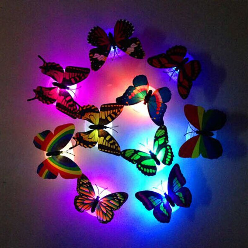 glühen in das dunkel spielzeug Bunte Nachtlicht Schlafzimmer Lampe für freundlicher Dekorative Schmetterling Licht Bunte Baby Nacht Lampe Spielzeug