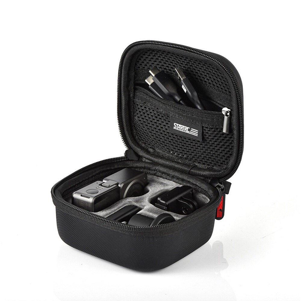 Dji action 2 bærbar opbevaringstaske håndtaske stødsikker bæretaske til tilbehør til dji osmo action 2 sportskamera: Type 2 sort