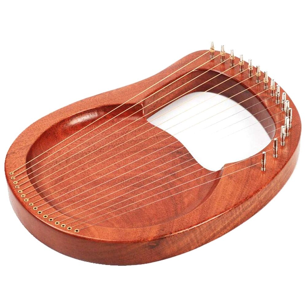 16 String Houten Lier Harp Metalen Snaren Mahonie Massief Hout String Instrument Met Stemsleutel