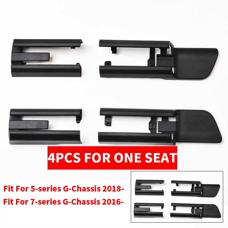 Cubierta de riel de asiento de coche ABS negro, capó de pista deslizante, parte delantera, izquierda, derecha para BMW, nueva serie 5/7, G30 G38 G11 G12