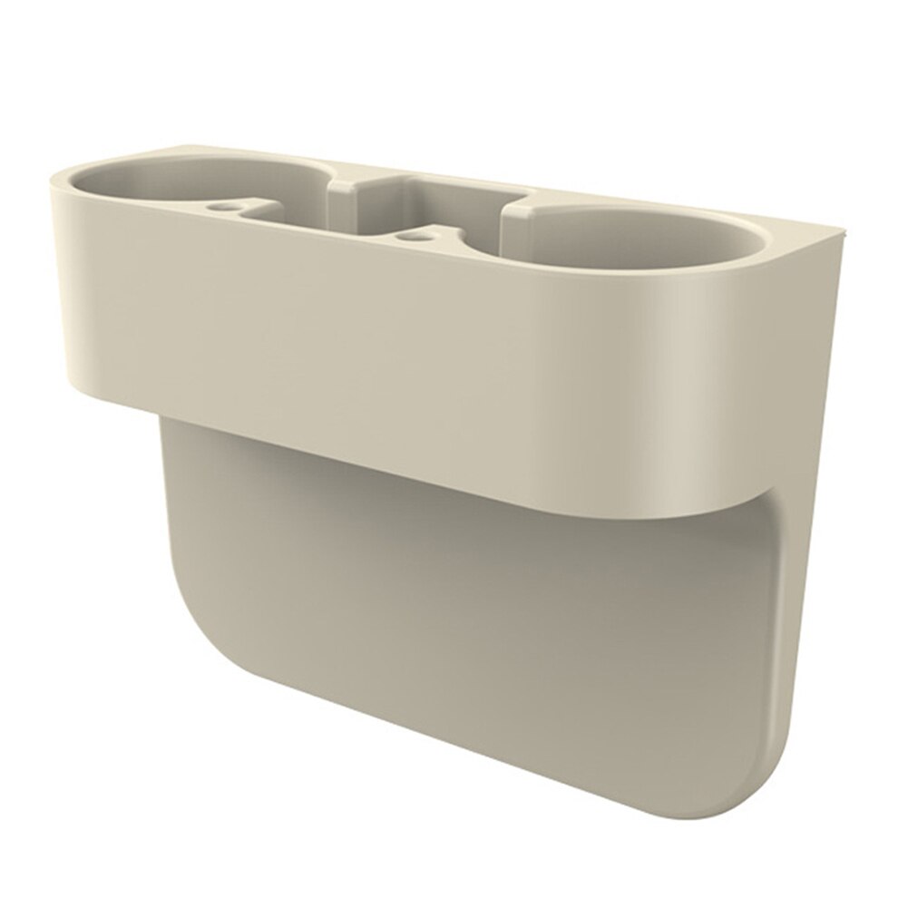 Auto Bekerhouder Auto Seat Naad 2-Cup Holder Drink Fles Kan Telefoon Sleutel Opslag Houder Stand Organizer Auto accessoires Styling: Beige