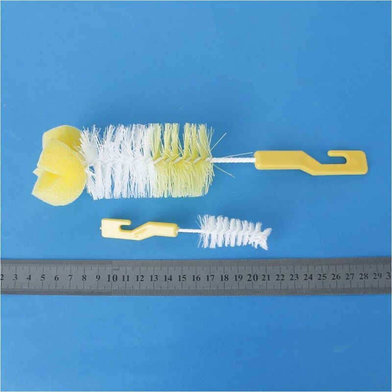 Home Hook Style Handle Milk Milk Bottle Nipple clean brush 2 in 1