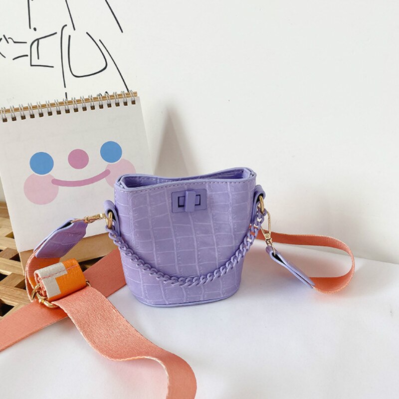 Mini sac portefeuille en cuir pour enfants, joli sac à bandoulière pour filles, petite pochette pour monnaie, porte-monnaie pour bébé,