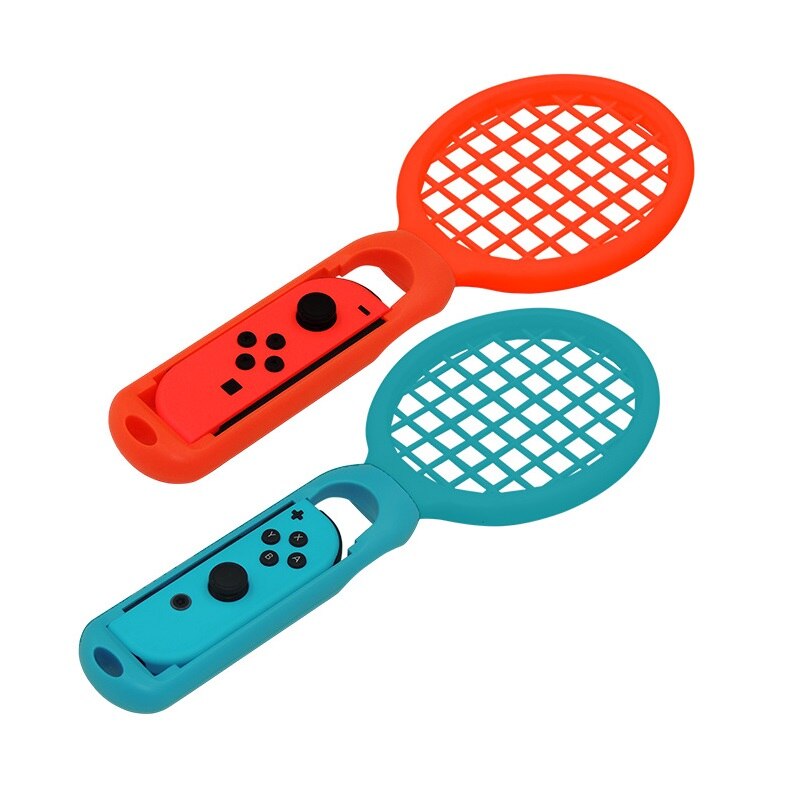 Soporte de Joycon izquierdo + derecho para Nintendo Switch NS, mando Joy-Con, accesorios de agarre de mano, 2 uds.: Tennis BlueRed