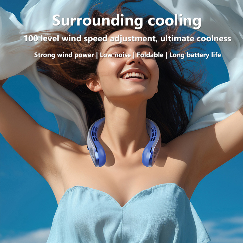 Xiaomi 8000mAh USB Appeso Al Collo Ventilatore Portatile Senza Lama Mini Ricaricabile Muto Display Digitale A LED Dispositivo di Raffreddamento D'aria Elettrico Palmare