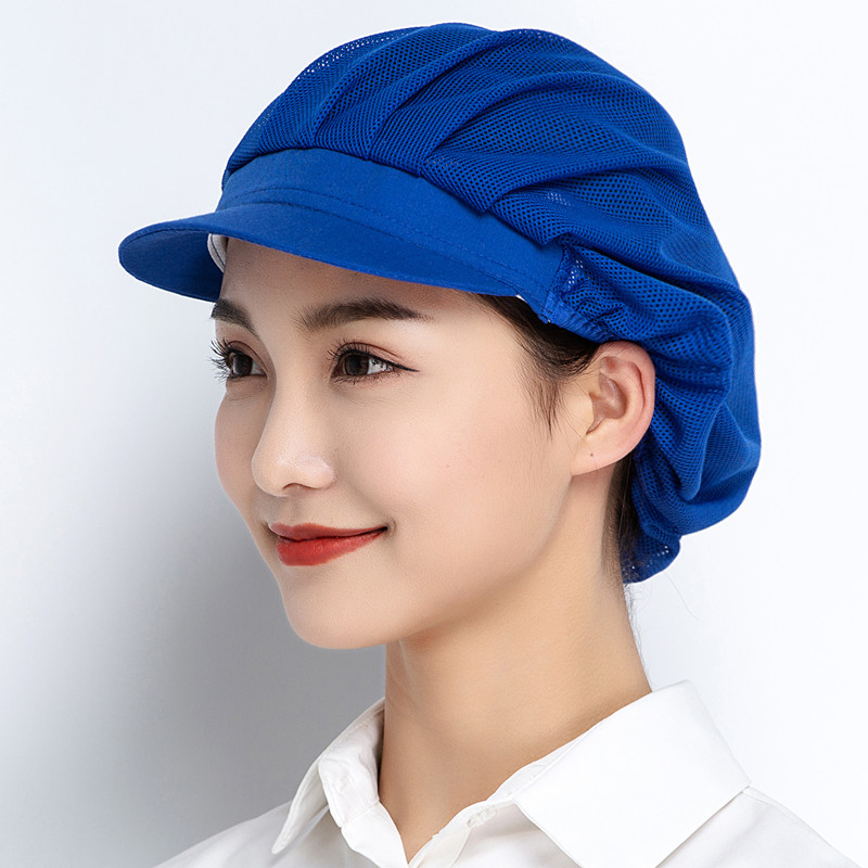 Pustende netting arbeidslue dame herre hårtildekket hatt verkstedhatt serveringshatt bakehatt kjøkken matlaging visirhatt med brem: Lavendel