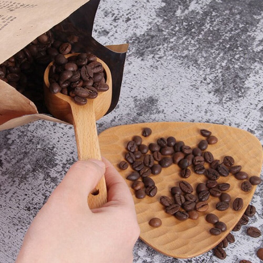 Long handle Wooden Coffee Scoop Kitchen Cooking Tool Seasoning Spoon Home Supplies Japan Style Tableware