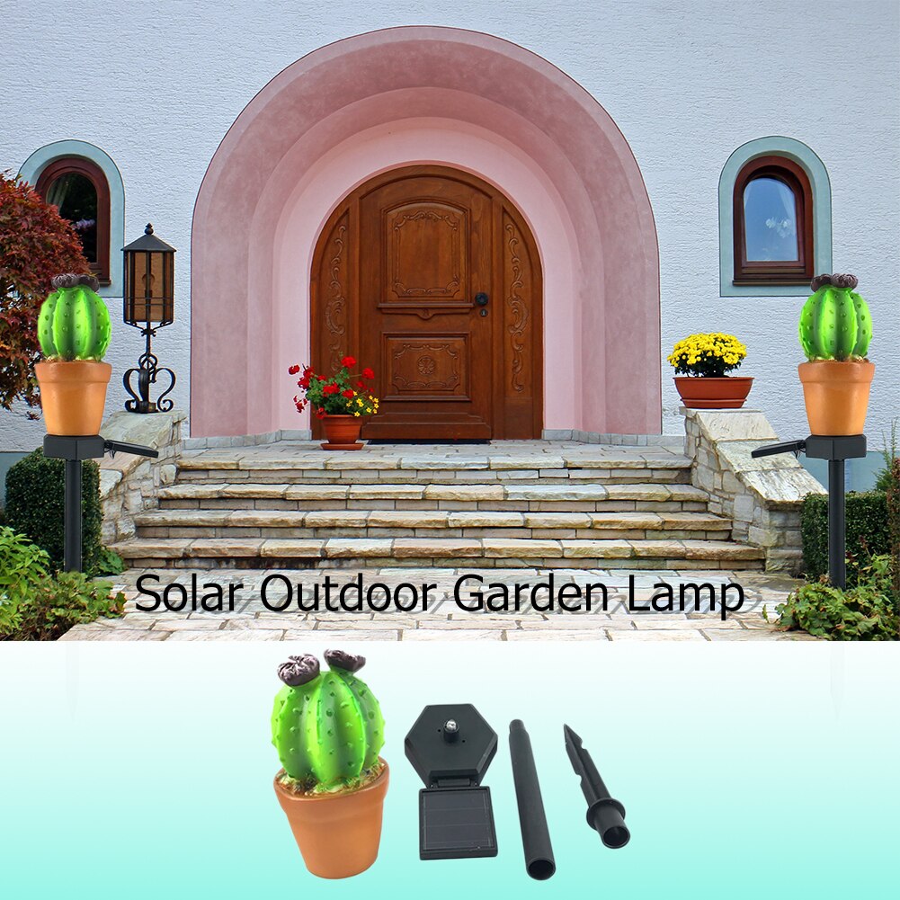 Led Zonne-energie Lamp IP65 Waterdichte Cactus Licht Sensor Controle Spike Licht Voor Outdoor Tuinpad Straat Binnenplaats Verlichting