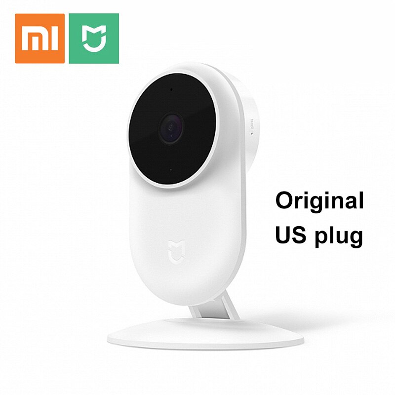Xiaomi mijia 1080p smart ip kamera 130 graders fov nattesyn 2.4 ghz wifi xioami hjem kit sikkerhed monitor baby cctv: Originalt us-stik