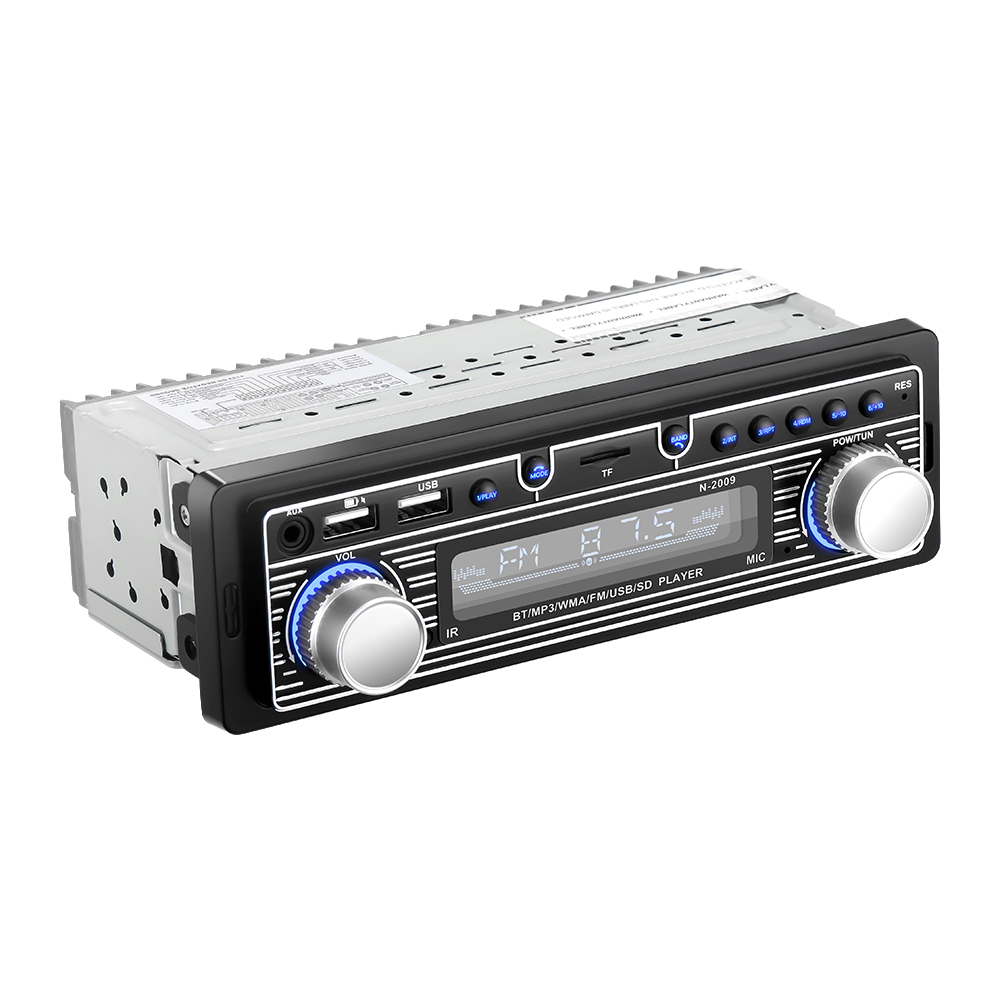 Bil bluetooth  mp3 -afspiller, enkeltspindelmaskine, bilradio, dobbelt usb-opladning, tf-afspiller: Default Title