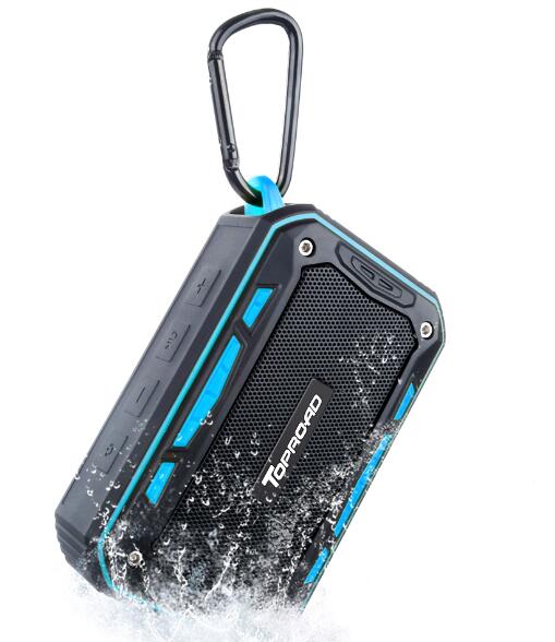 TOPROAD Tragbare IP67 Wasserdichte Bluetooth Lautsprecher draussen Sport Reiten Klettern Fahrrad Lautsprecher Unterstützung Freisprechen TF FM Radio: Blau Lautsprecher