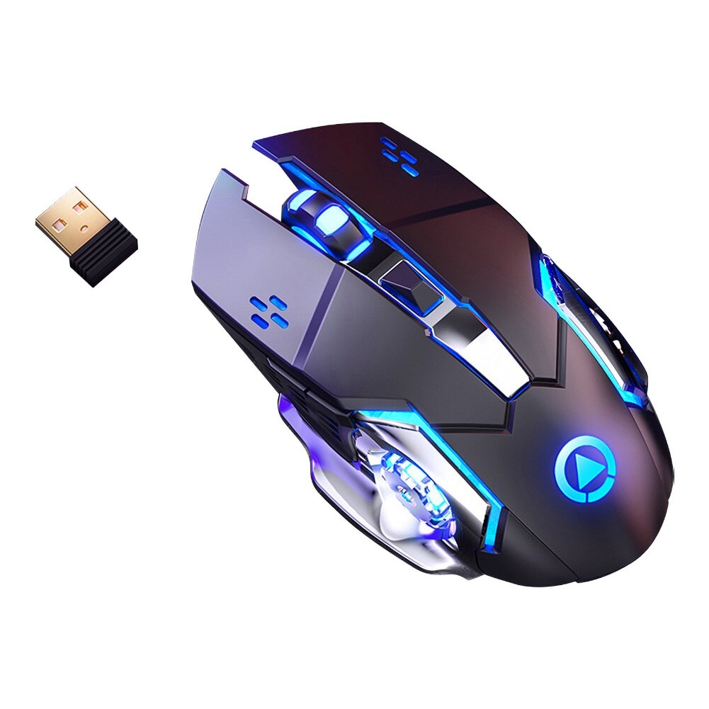 Wireless Gaming Mouse 1600 DPI Rechargeable Adjustable muti-Color Backlight Breathing Gamer Mouse Game Mice for PC Laptop