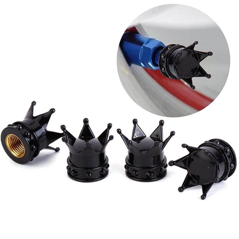 1 Pcs Universele Auto Motor Tire Valve Cap Stofdicht Gold Crown Standaard Tyre Wheel Stem Air Ventieldopjes Autoband accessoires