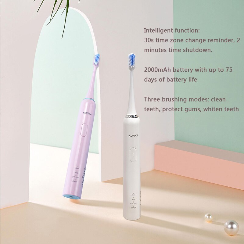 KONKA Electric toothbrush Soft hair Adult sonic vibrating toothbrush Automatic smart toothbrush Body washing toothbrush