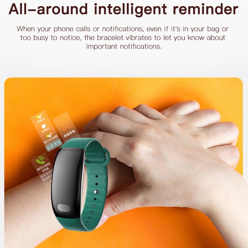 Smart Bracelet Waterproof Sport Wristbands Heart Rate Blood Pressure Monitor Smart Reminder