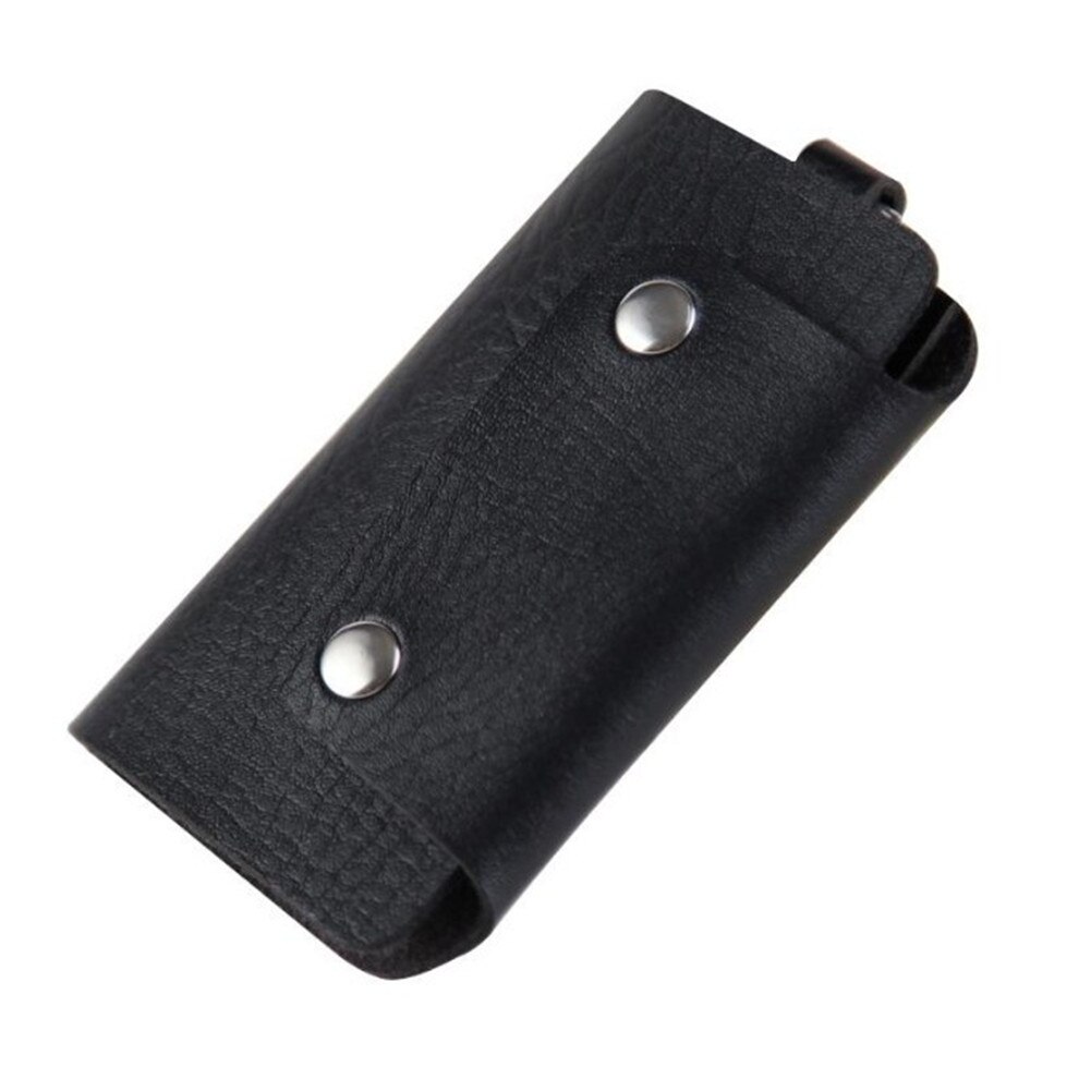 1 Pc Vrouwen Pu Lederen Auto Sleutelhouder Portefeuilles Roze Kleine Portemonnee Dames Portemonnee Voor Meisjes Mini Keys Organizer Tassen sleutelhanger Clip: Black