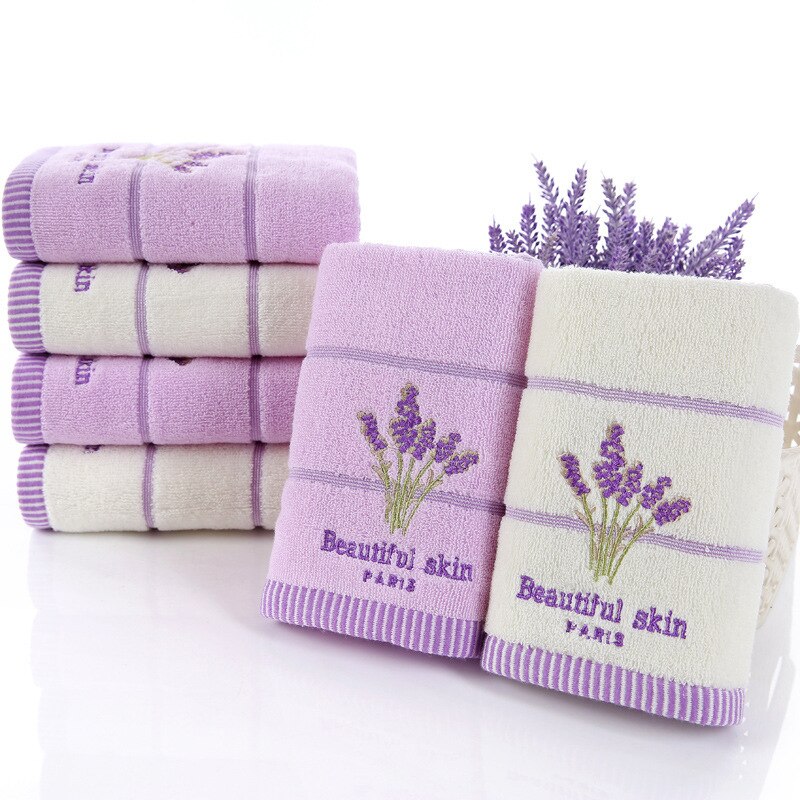 Luxe 100% Lavendel Katoen Handdoek Set Badhanddoeken Voor Volwassenen/Kind 1Pc Gezicht Handdoek 2 stuks Voor Badkamer 3 Stuks