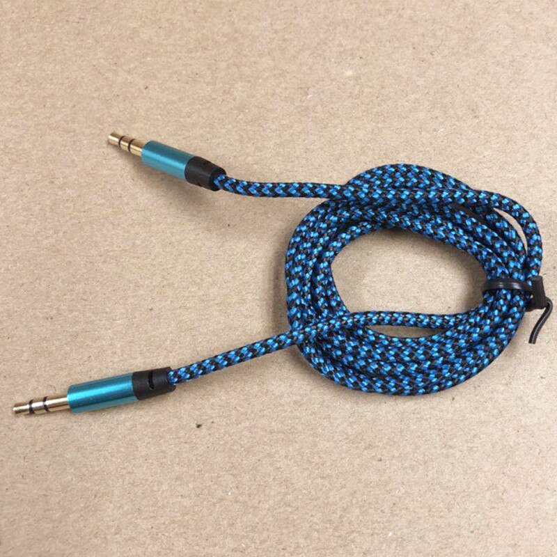3.5mm Stereo Car Auxiliary Audio Cable 1M Male To Male for Smart Phone MP3 Tablet PC Aux 3.5mm Stereo Audio Cable: Blue