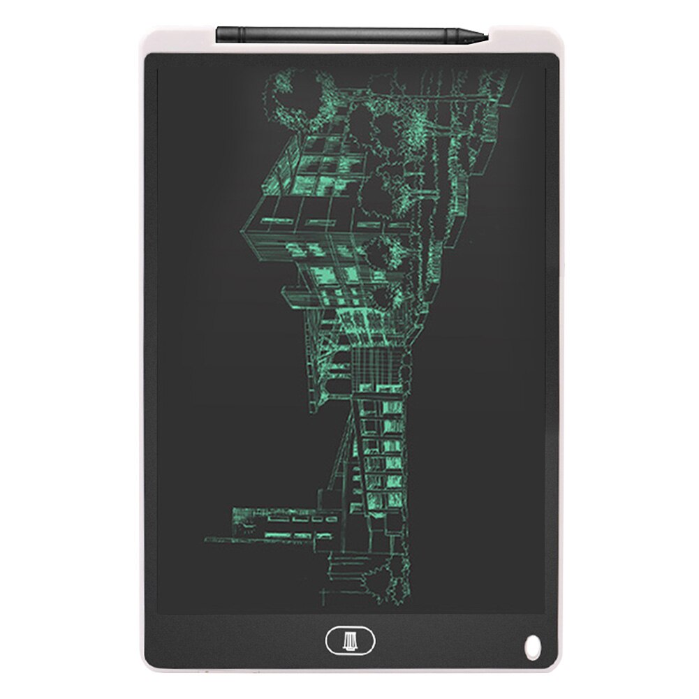 Writing Tablet 8.5/12Inch Digital Drawing Tablet Electronic LCD Screen Drawing Board Portable Ultra-thin Graphic Handwriting Pad: White 12inch